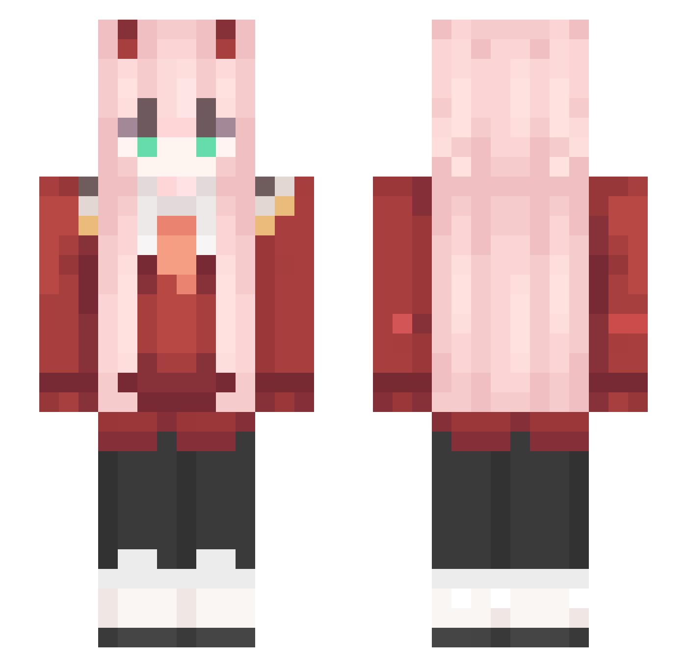 zhouuu12 Minecraft skin, front and back view