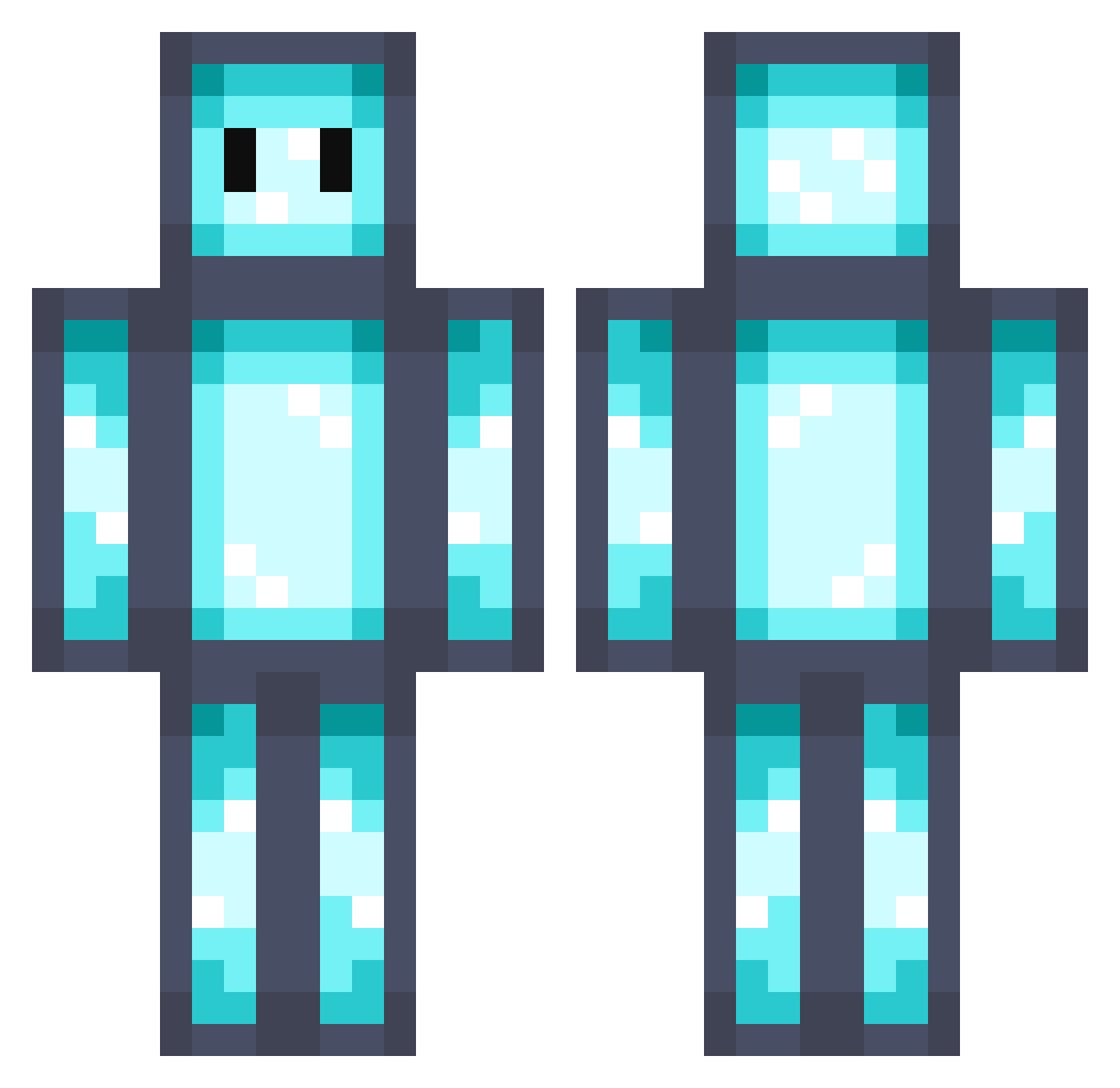 jjaxun Minecraft skin, front and back view
