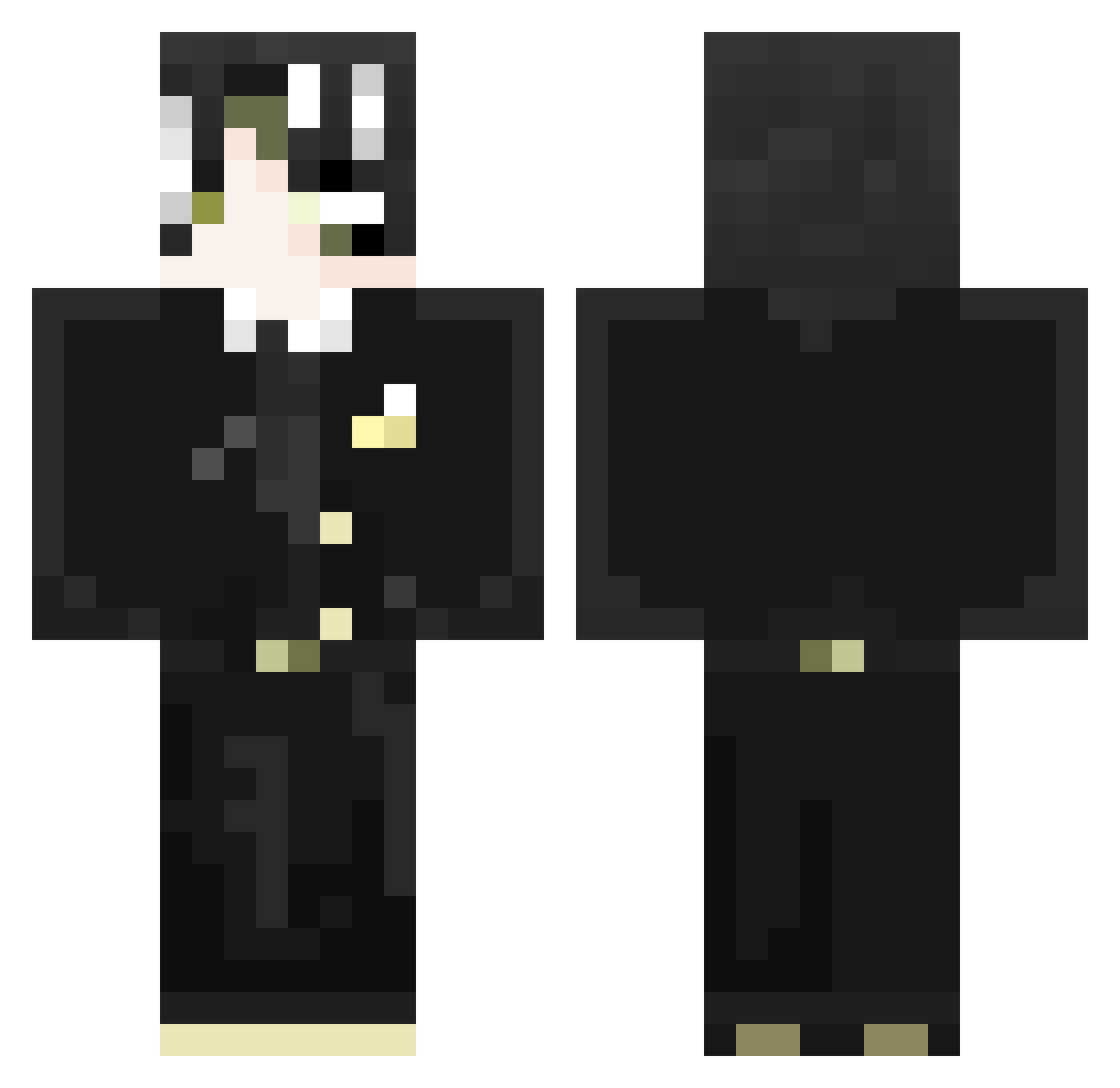 ShadowBlue3970 Minecraft skin, front and back view