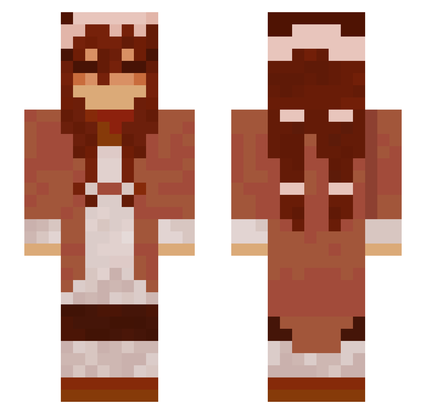 Blizzaria_0qw Minecraft skin, front and back view