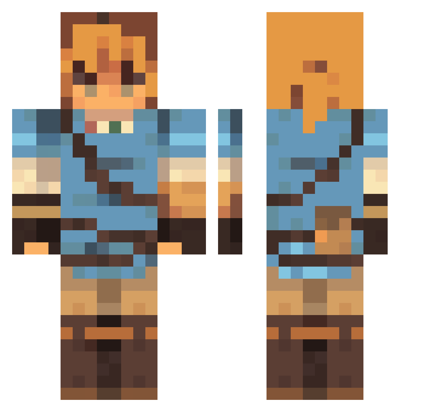 ChompskyHonk123 Minecraft skin, front and back view
