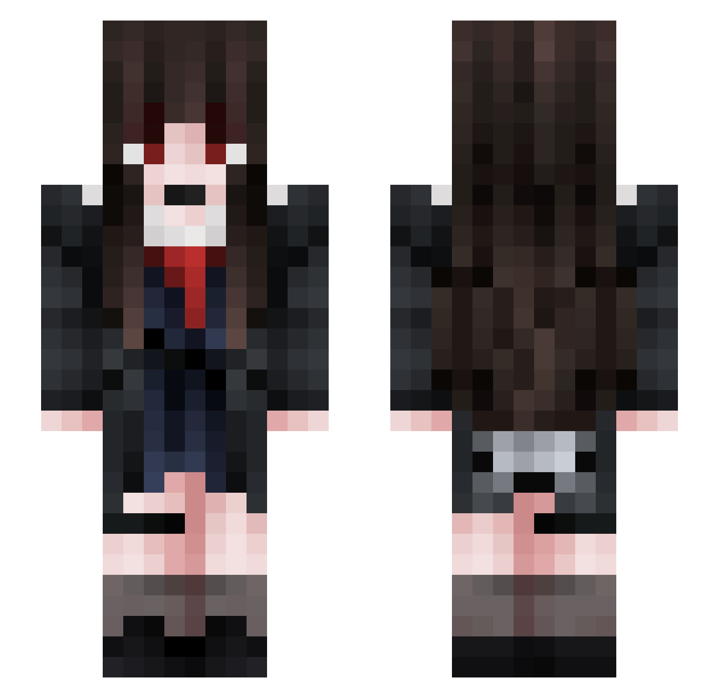 _iTsMeMixRz Minecraft skin, front and back view