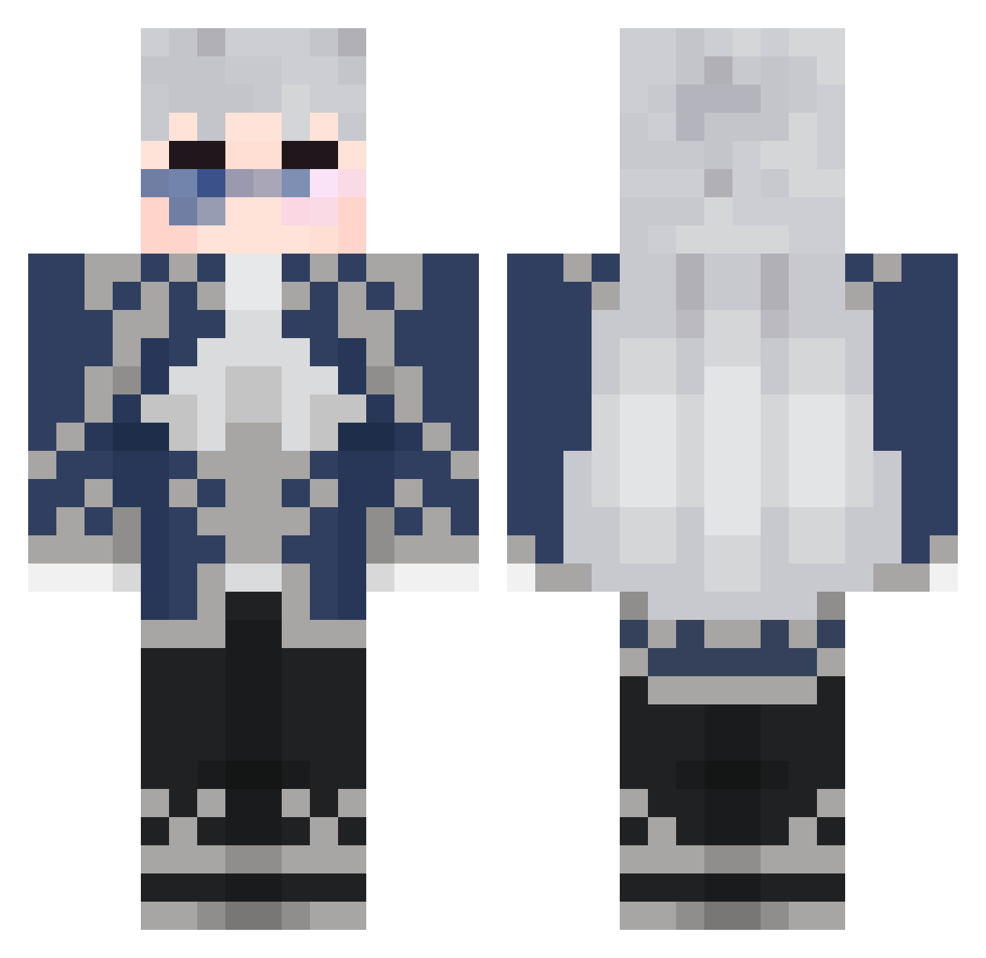 sandrolik Minecraft skin, front and back view