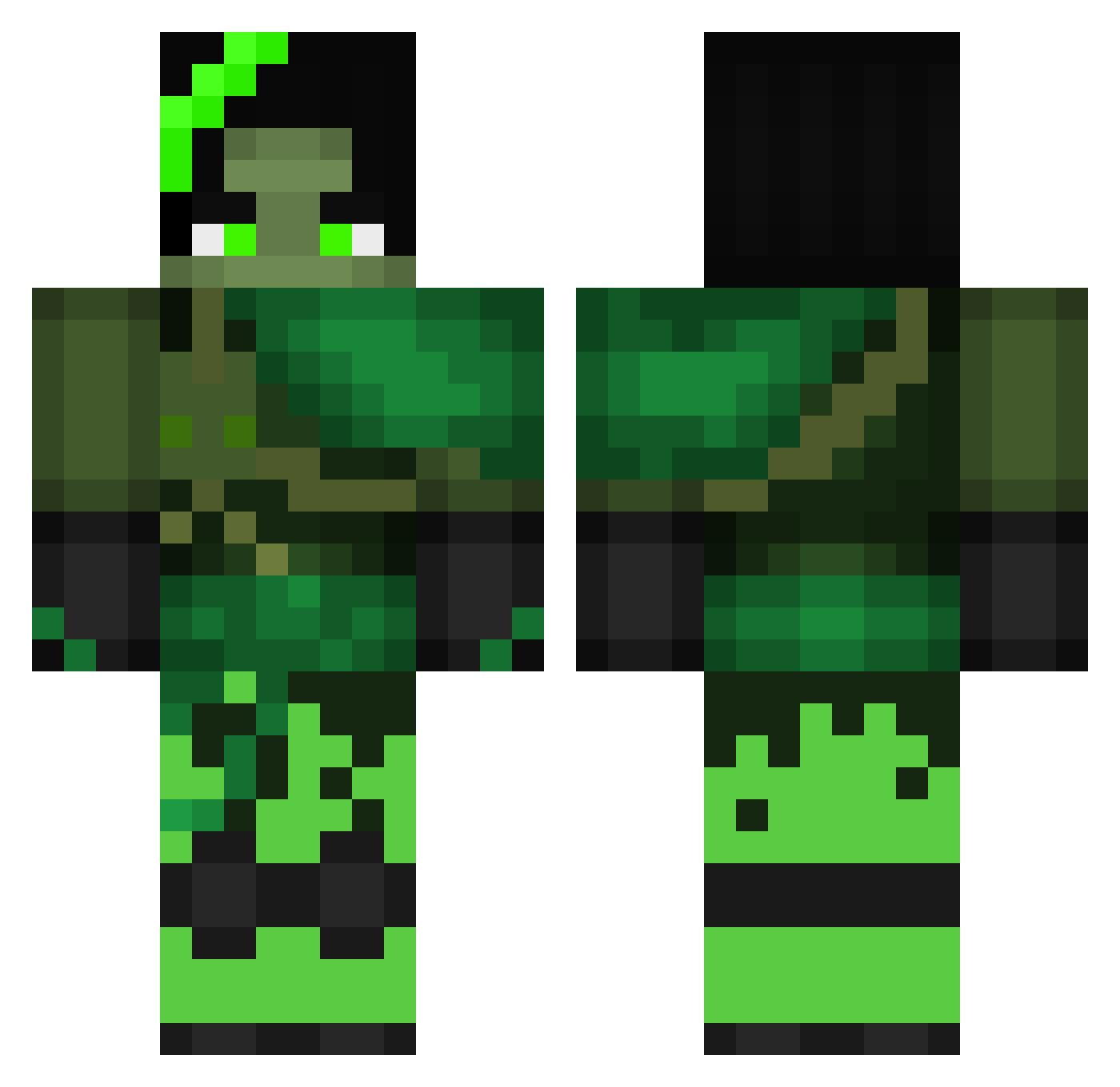 Knull_1863 Minecraft skin, front and back view