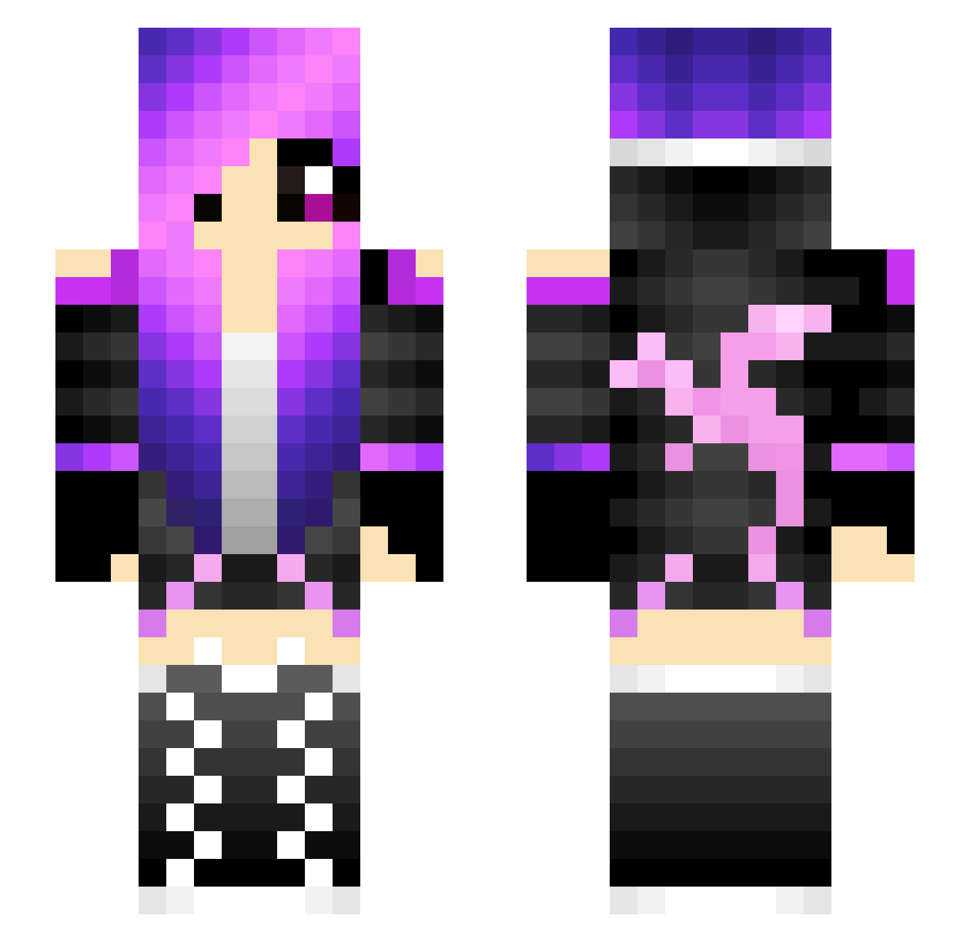sovesterstan Minecraft skin, front and back view