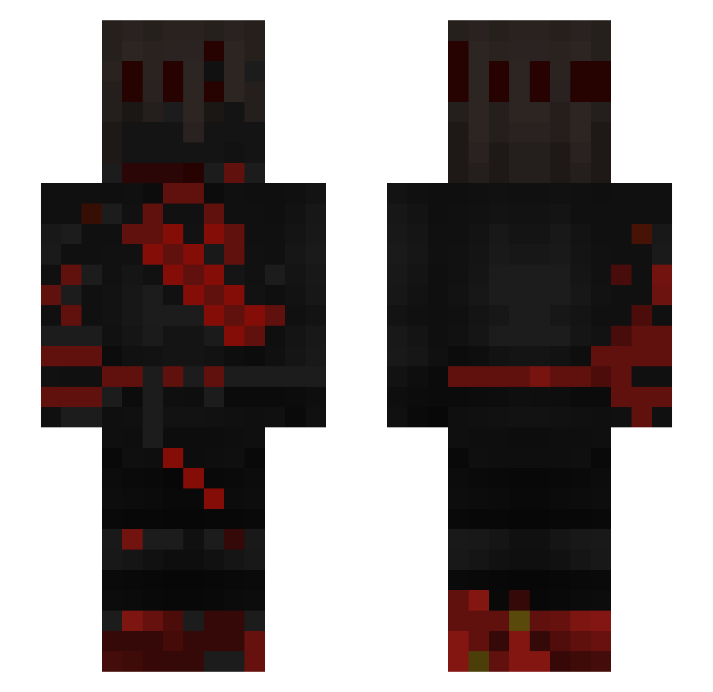 EGGSAR Minecraft skin, front and back view