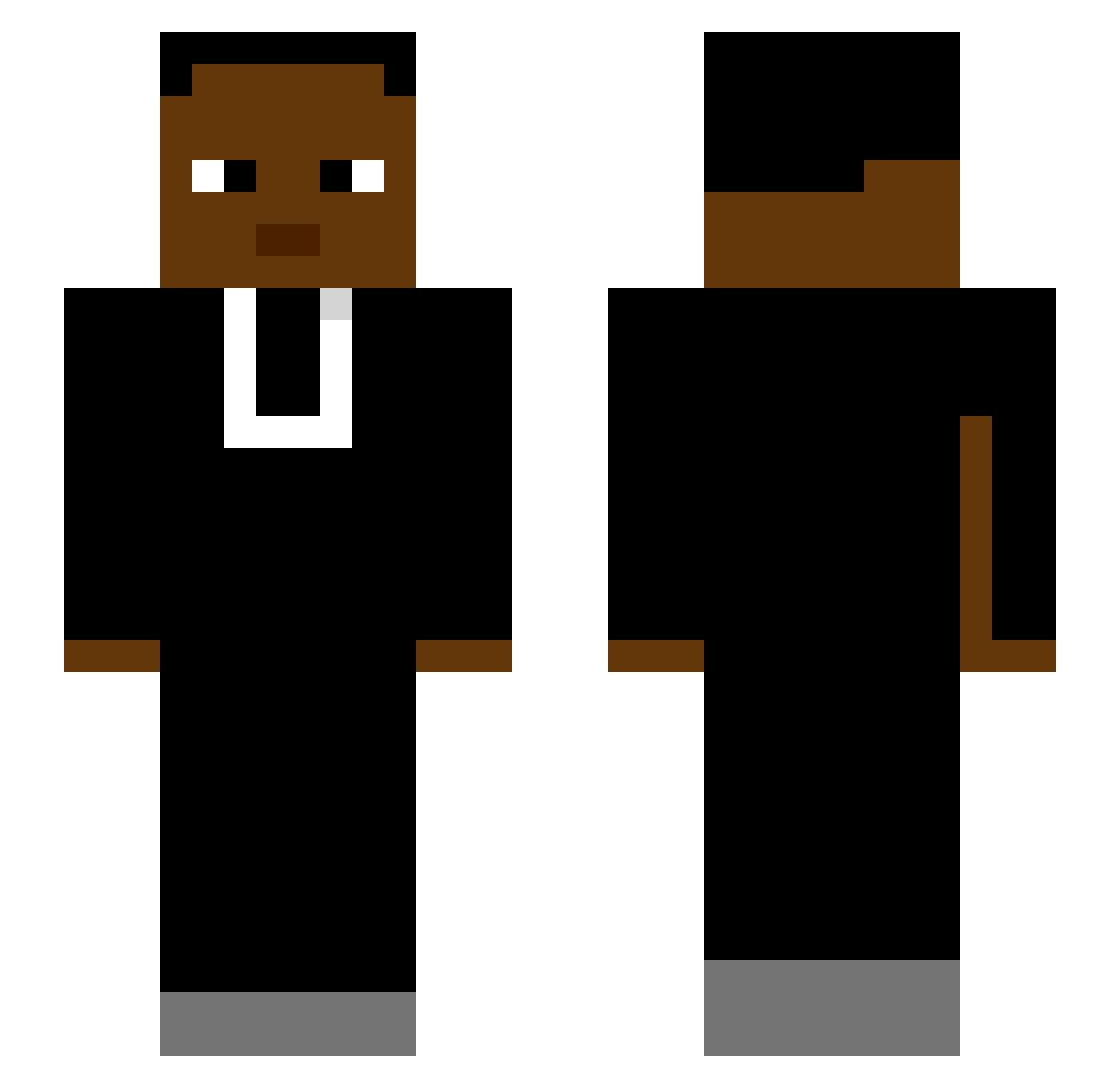 LLIXSoff Minecraft skin, front and back view