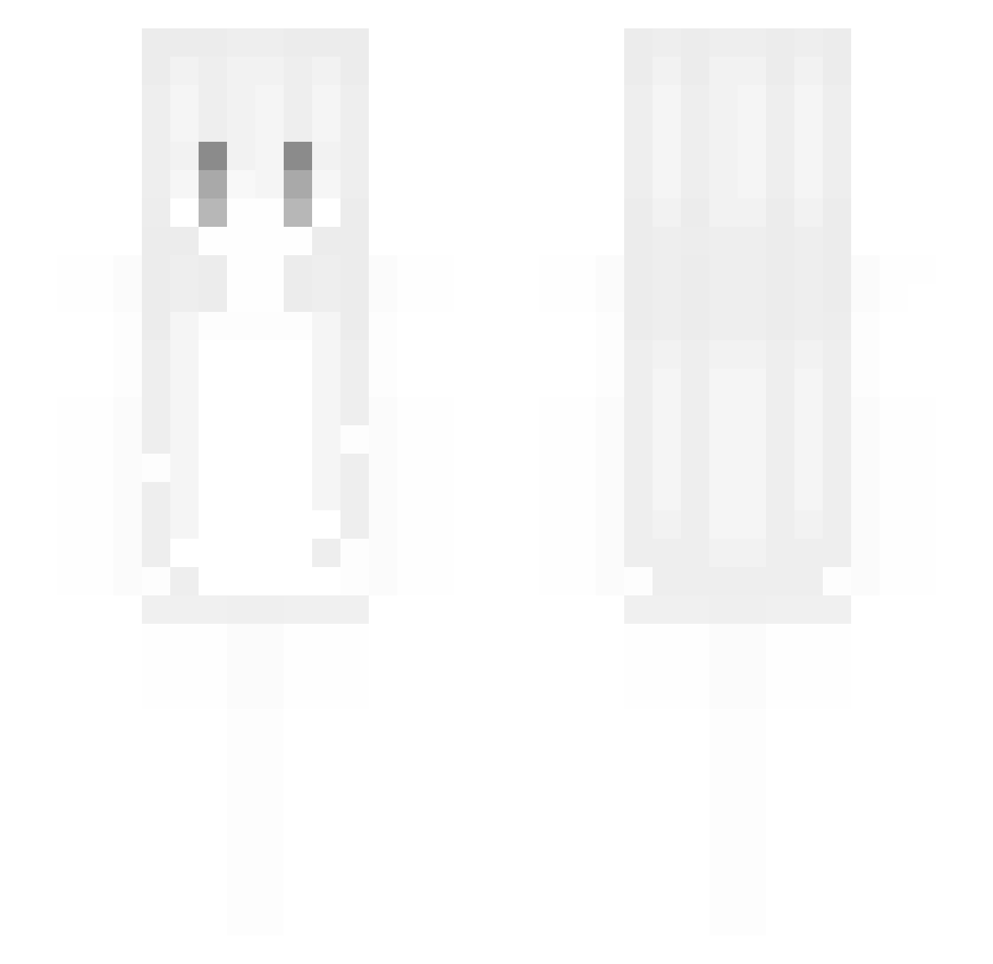 travicl Minecraft skin, front and back view