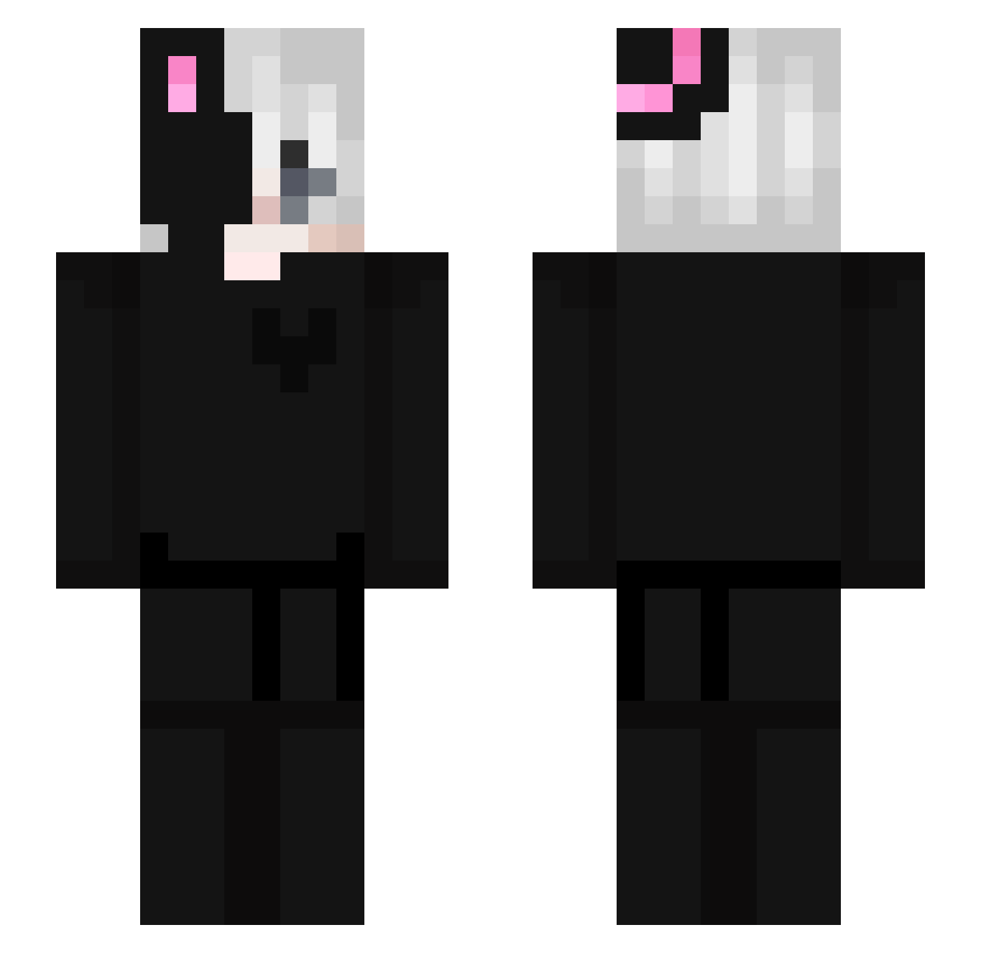 cyberyay Minecraft skin, front and back view