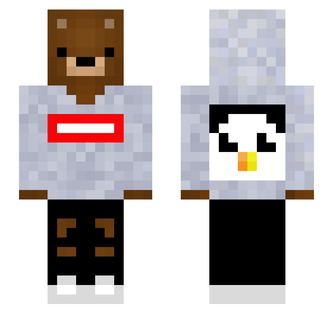Dzzaly_999 Minecraft skin, front and back view