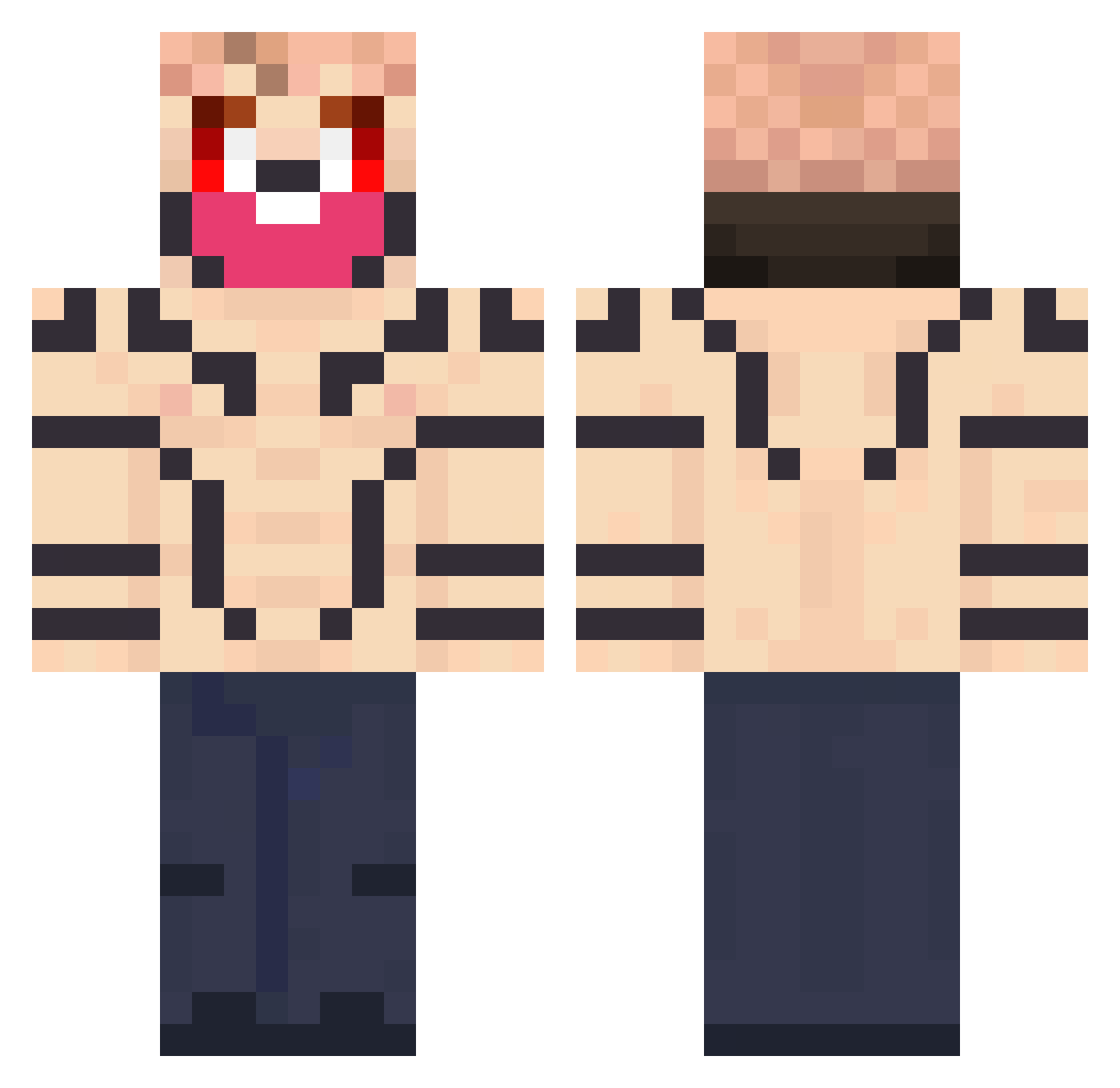 Plumpus_ Minecraft skin, front and back view
