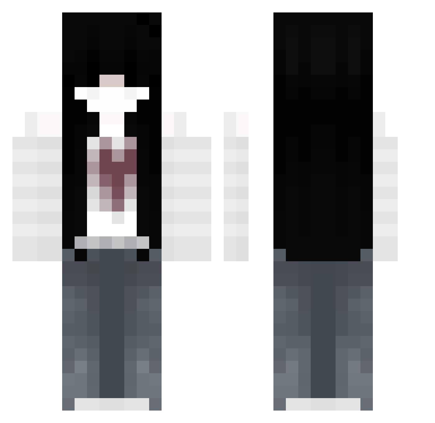 SheRloK_ Minecraft skin, front and back view