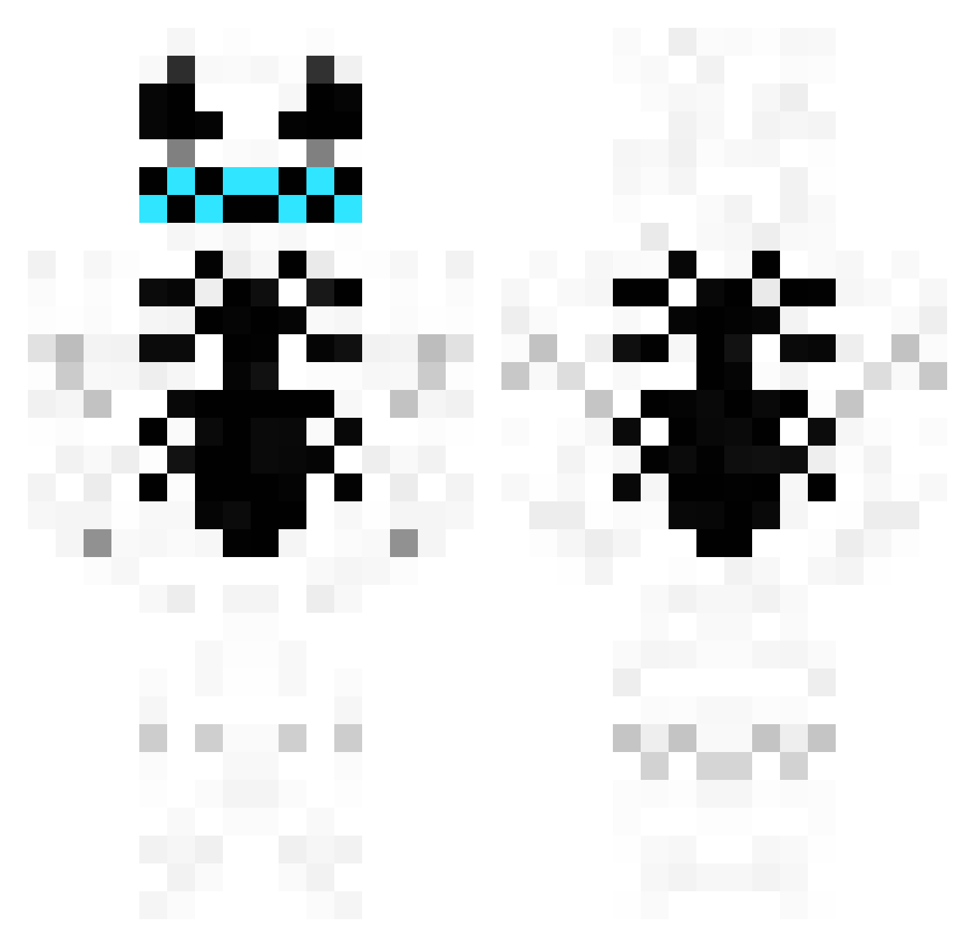 Arrxz Minecraft skin, front and back view