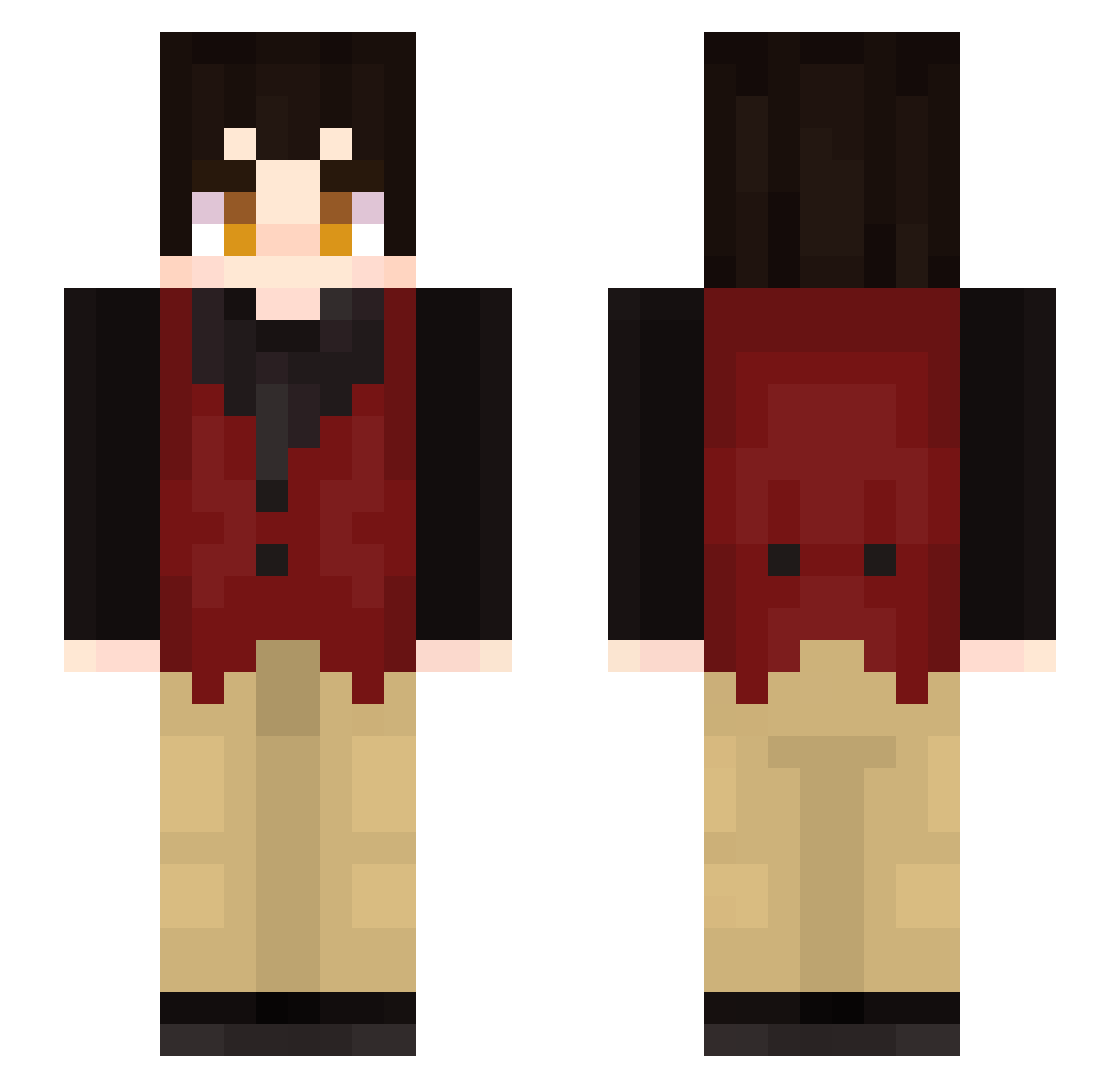 LGriGri Minecraft skin, front and back view