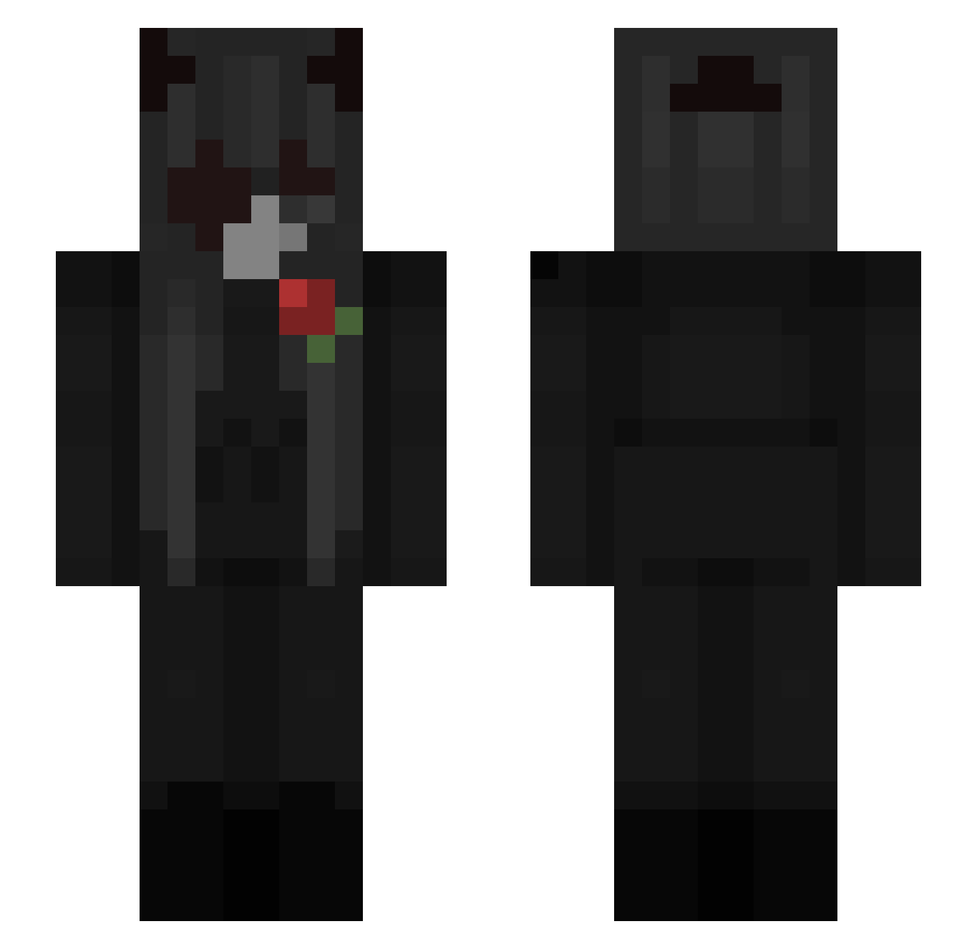 XxHnodxX Minecraft skin, front and back view