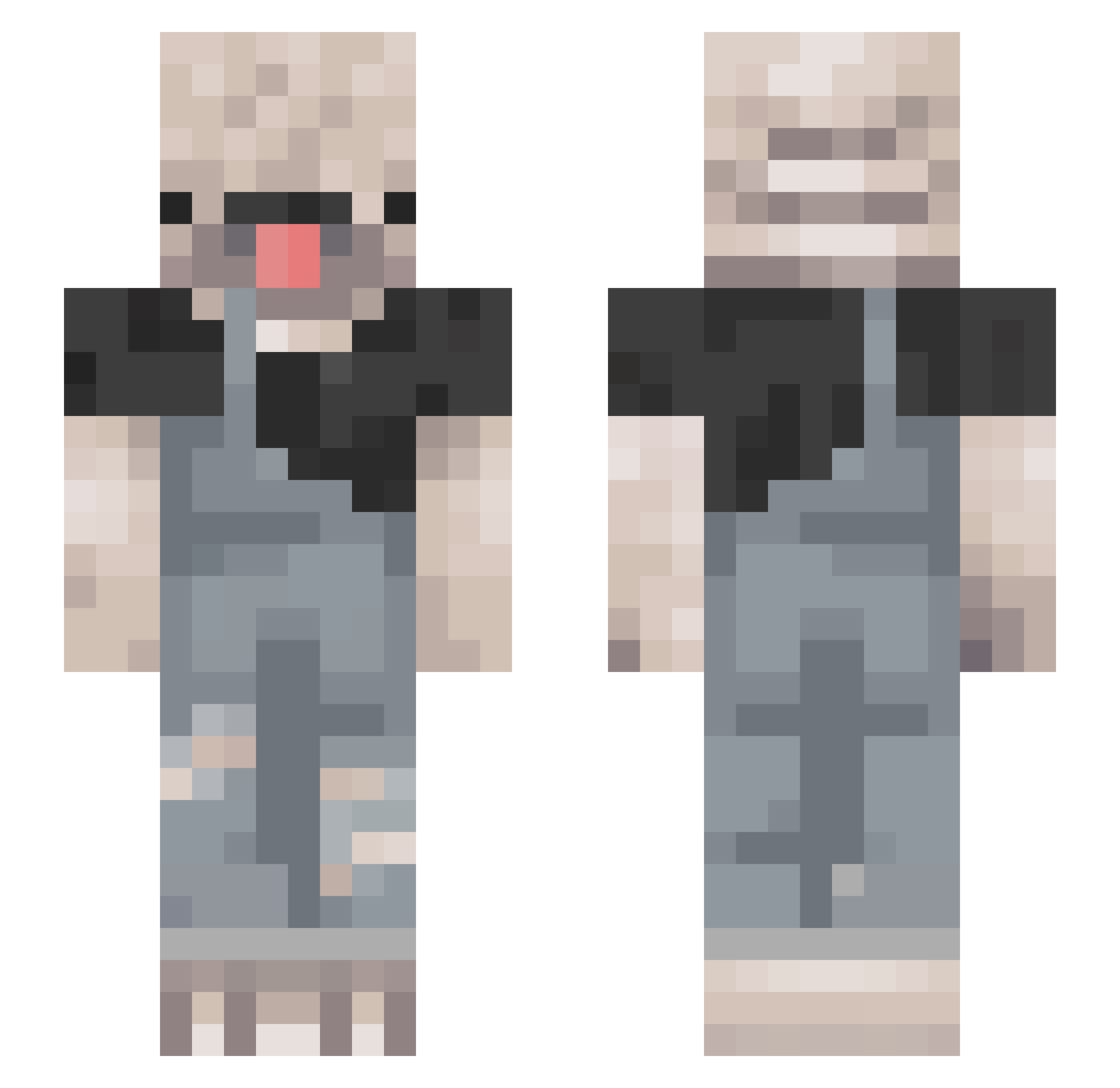 toharu44 Minecraft skin, front and back view