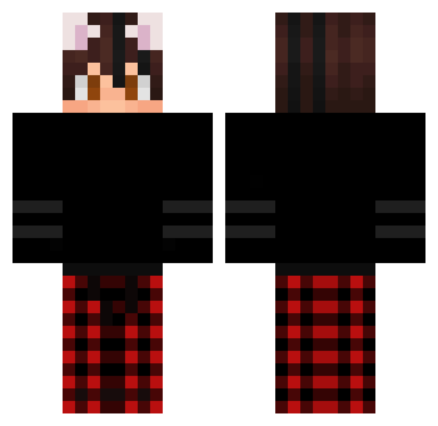 STRE3S_ Minecraft skin, front and back view
