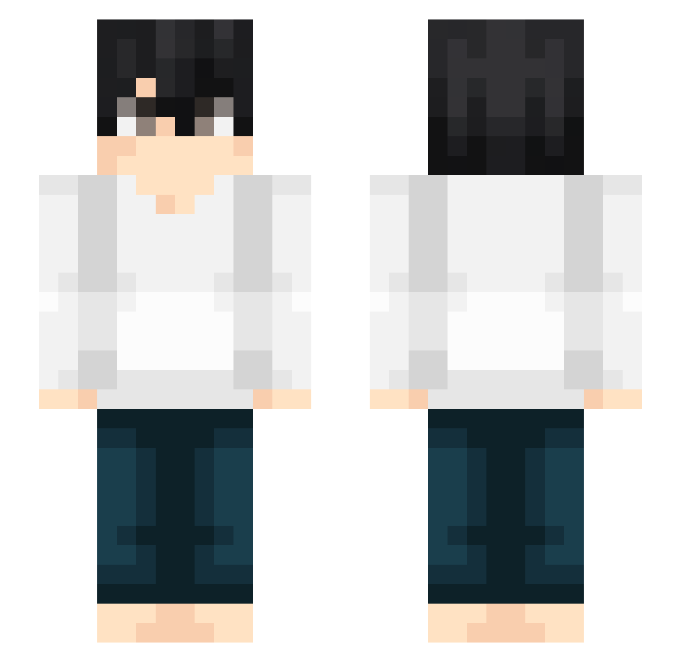 LIX2456 Minecraft skin, front and back view