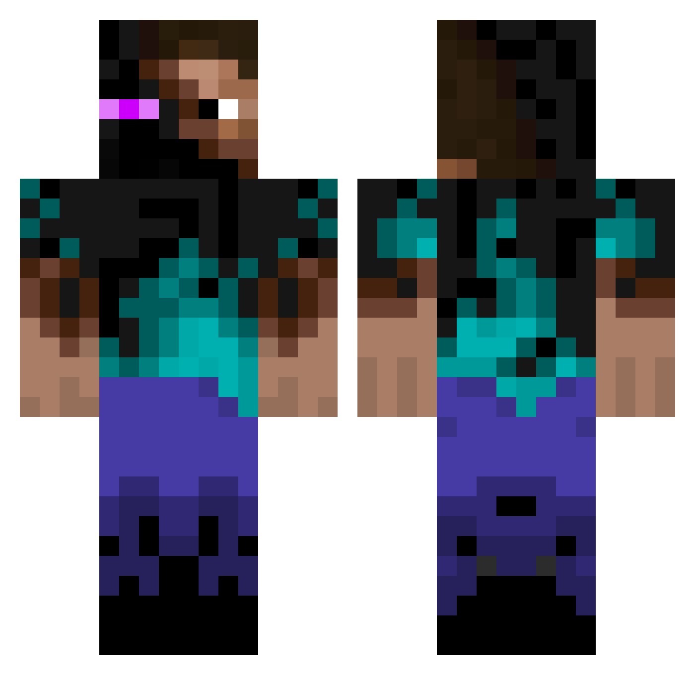 FILENAME_2 Minecraft skin, front and back view