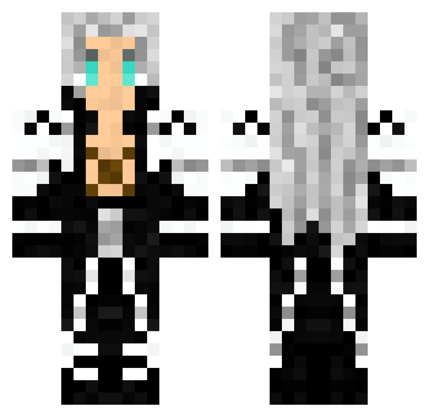 Smexiroth Minecraft skin, front and back view