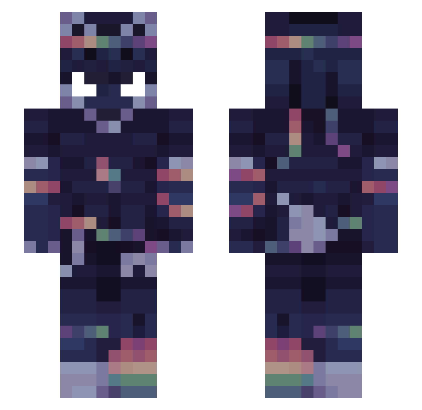 CONEXYION Minecraft skin, front and back view