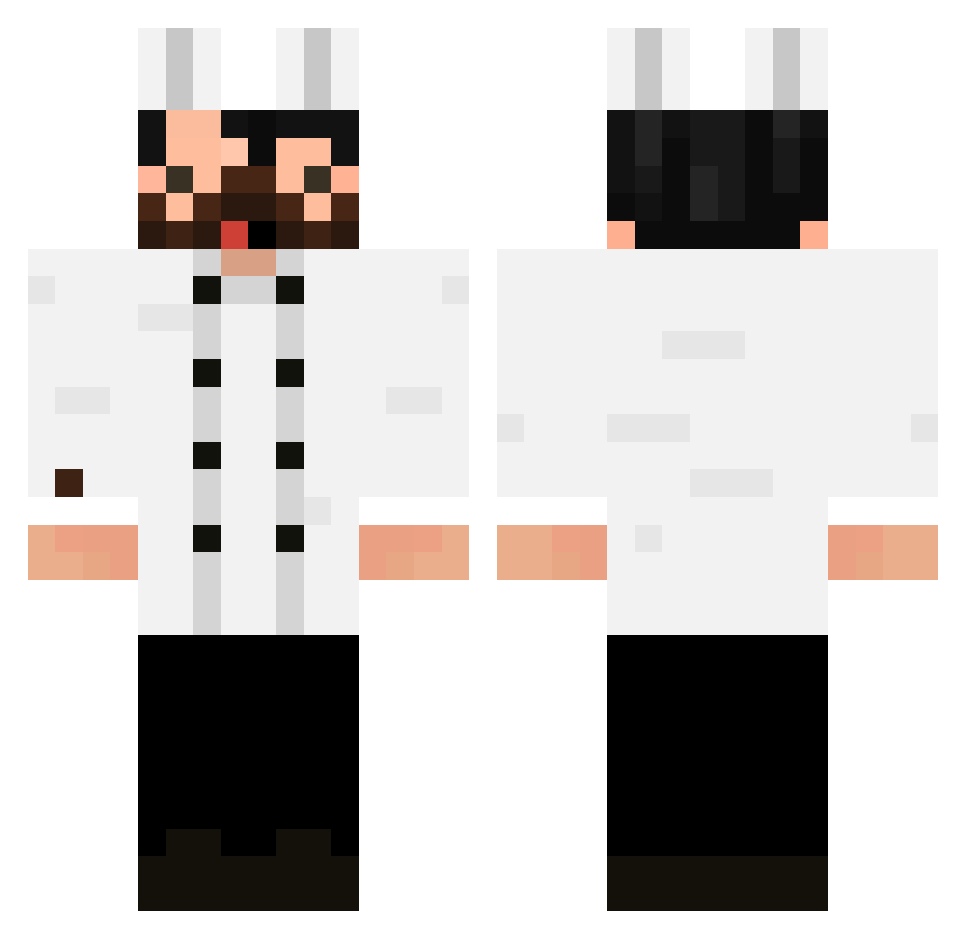 CaviGoob Minecraft skin, front and back view