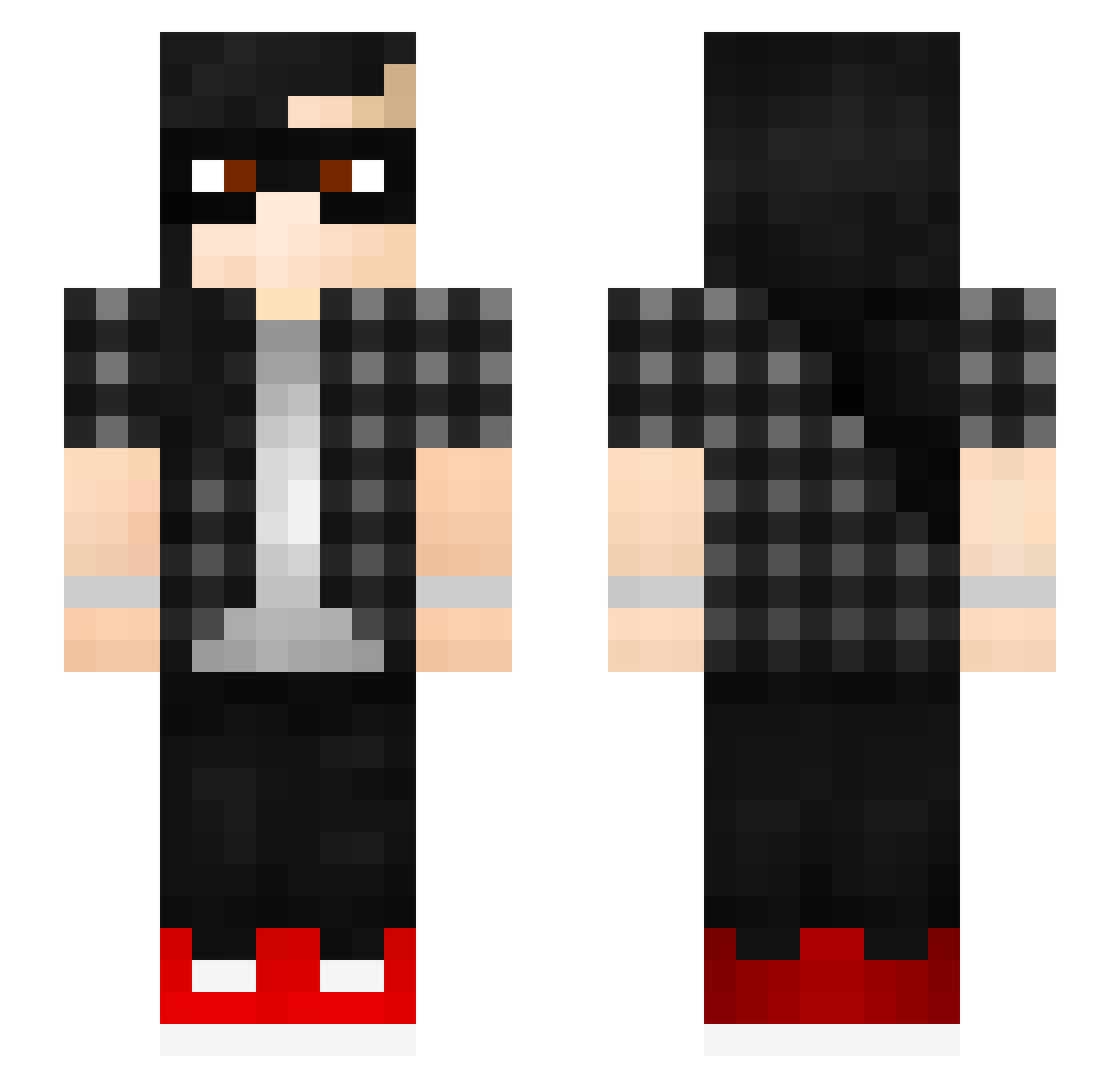 ShinyFroakkie Minecraft skin, front and back view
