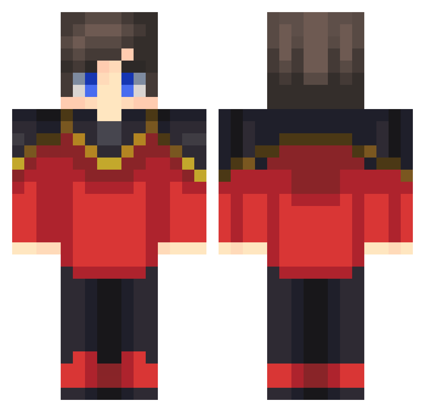 Rvpidcloudz Minecraft skin, front and back view