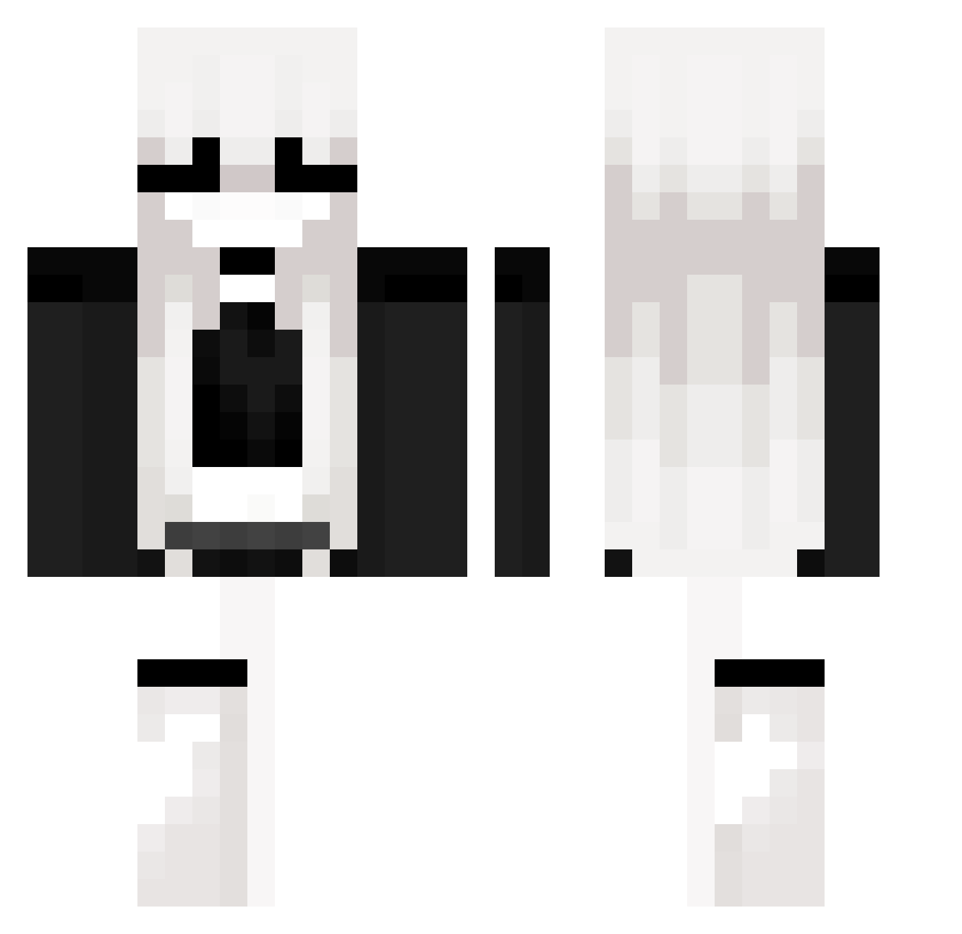 Zelia_Princess Minecraft skin, front and back view