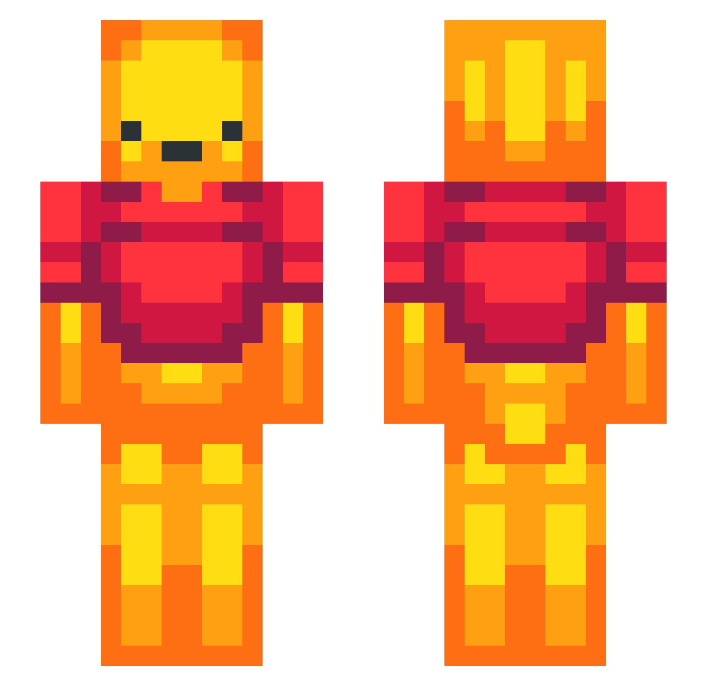 czVbik Minecraft skin, front and back view