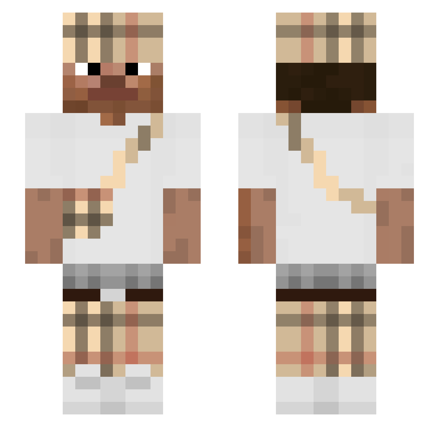 steve8787 Minecraft skin, front and back view