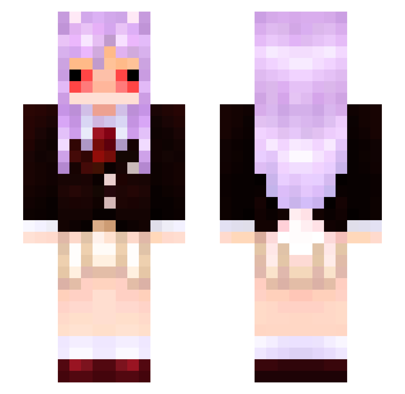 Udongeinnn Minecraft skin, front and back view