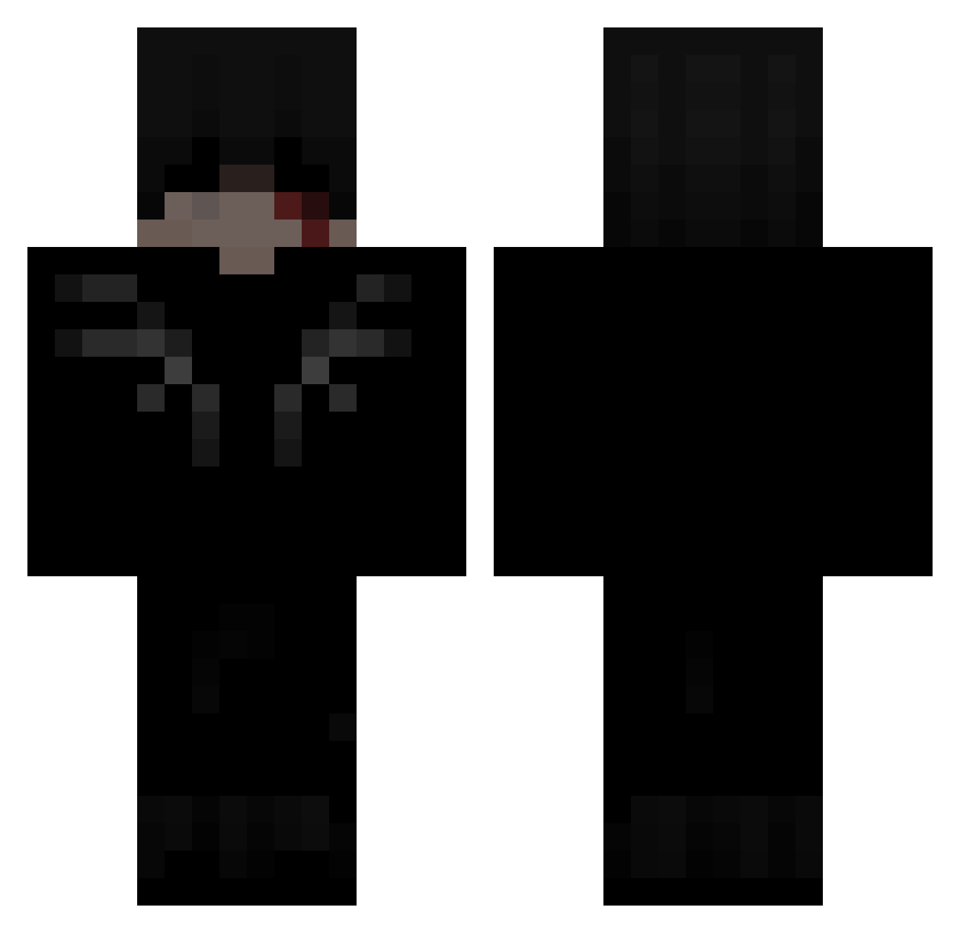 xxsheos Minecraft skin, front and back view