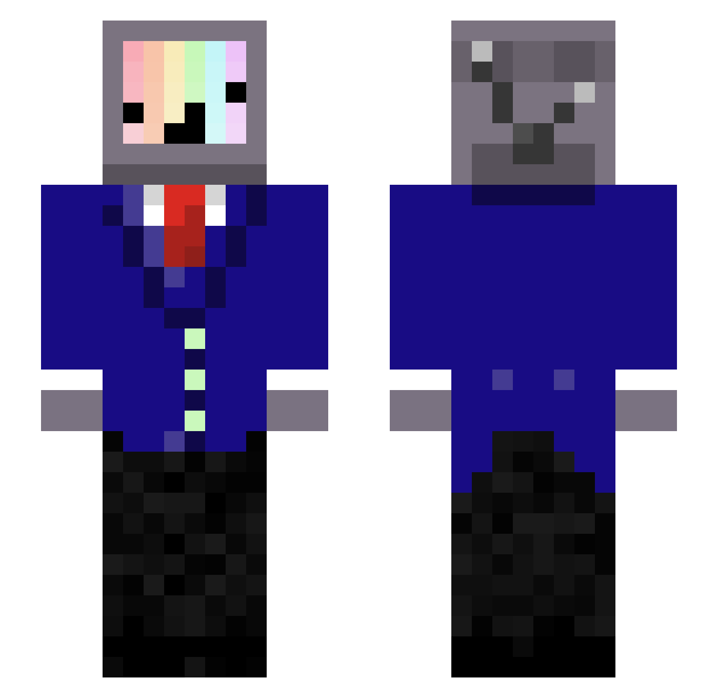 Sam_Youll Minecraft skin, front and back view