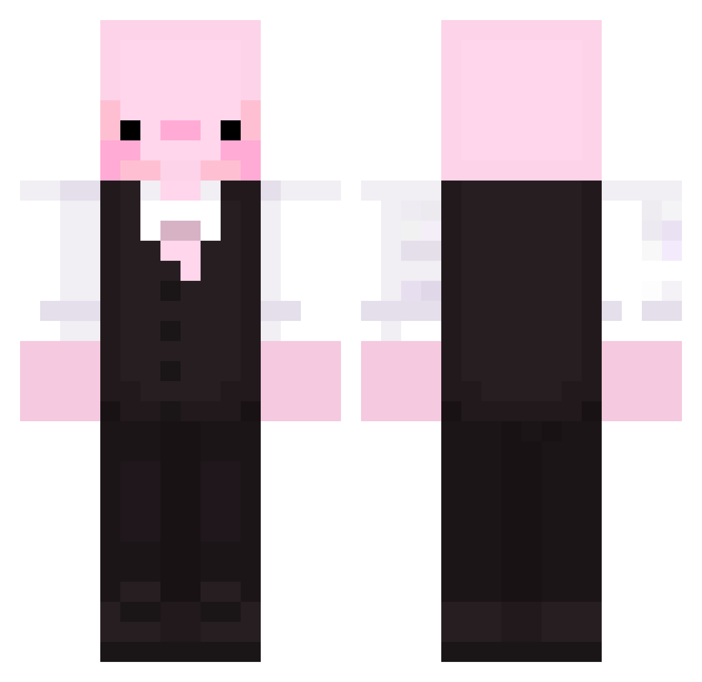 Crazybum09 Minecraft skin, front and back view