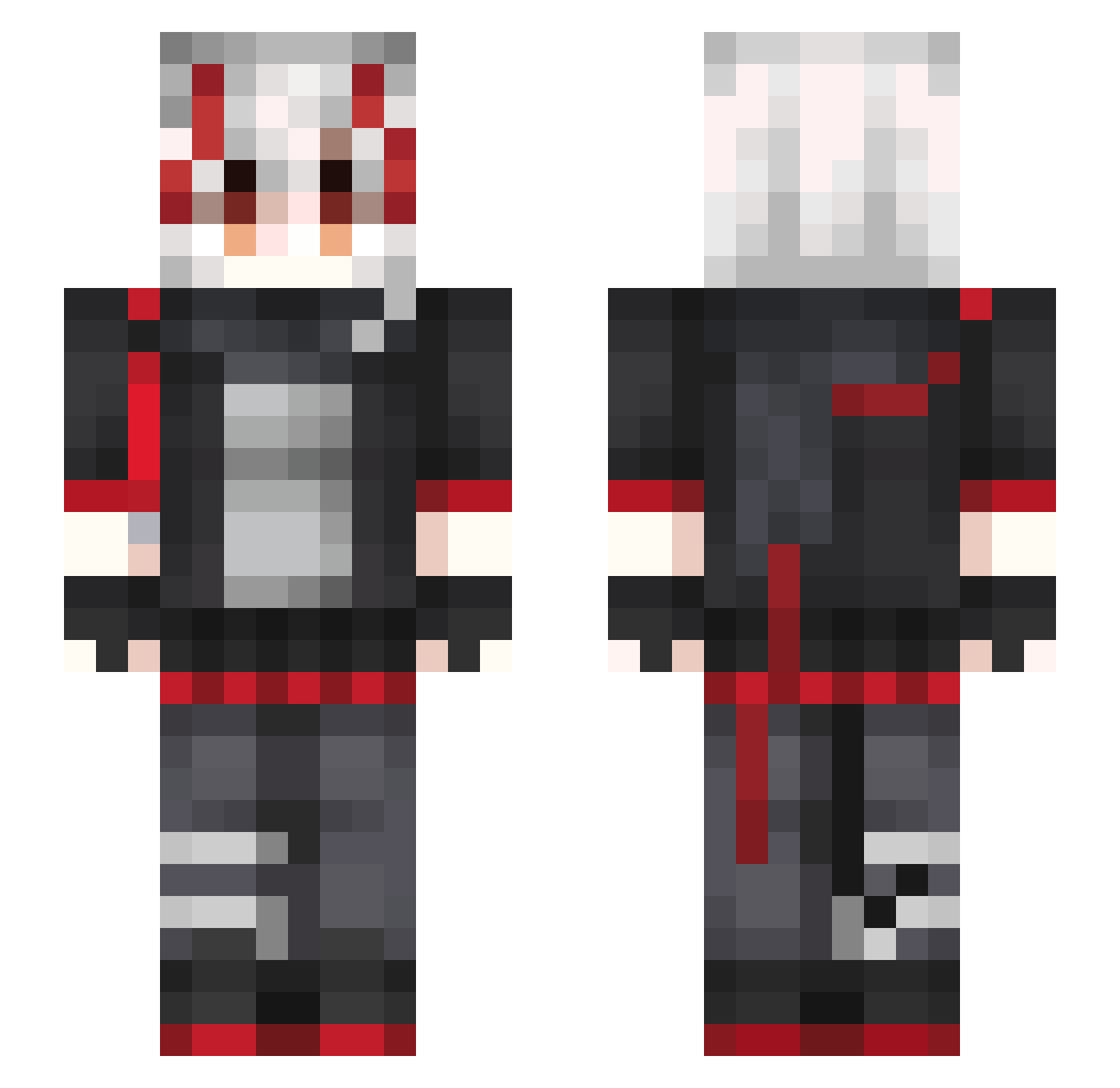 SomeGamingMuffin Minecraft skin, front and back view