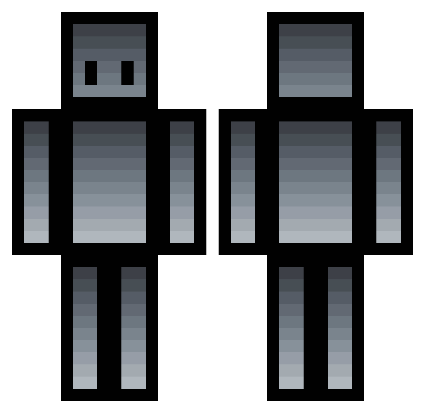 rafox_venom Minecraft skin, front and back view
