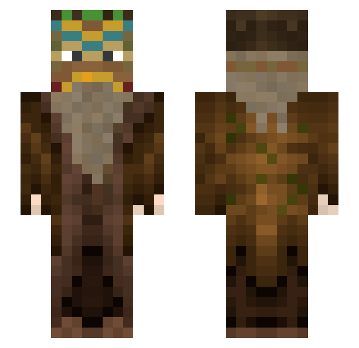 ghosttown2020 Minecraft skin, front and back view