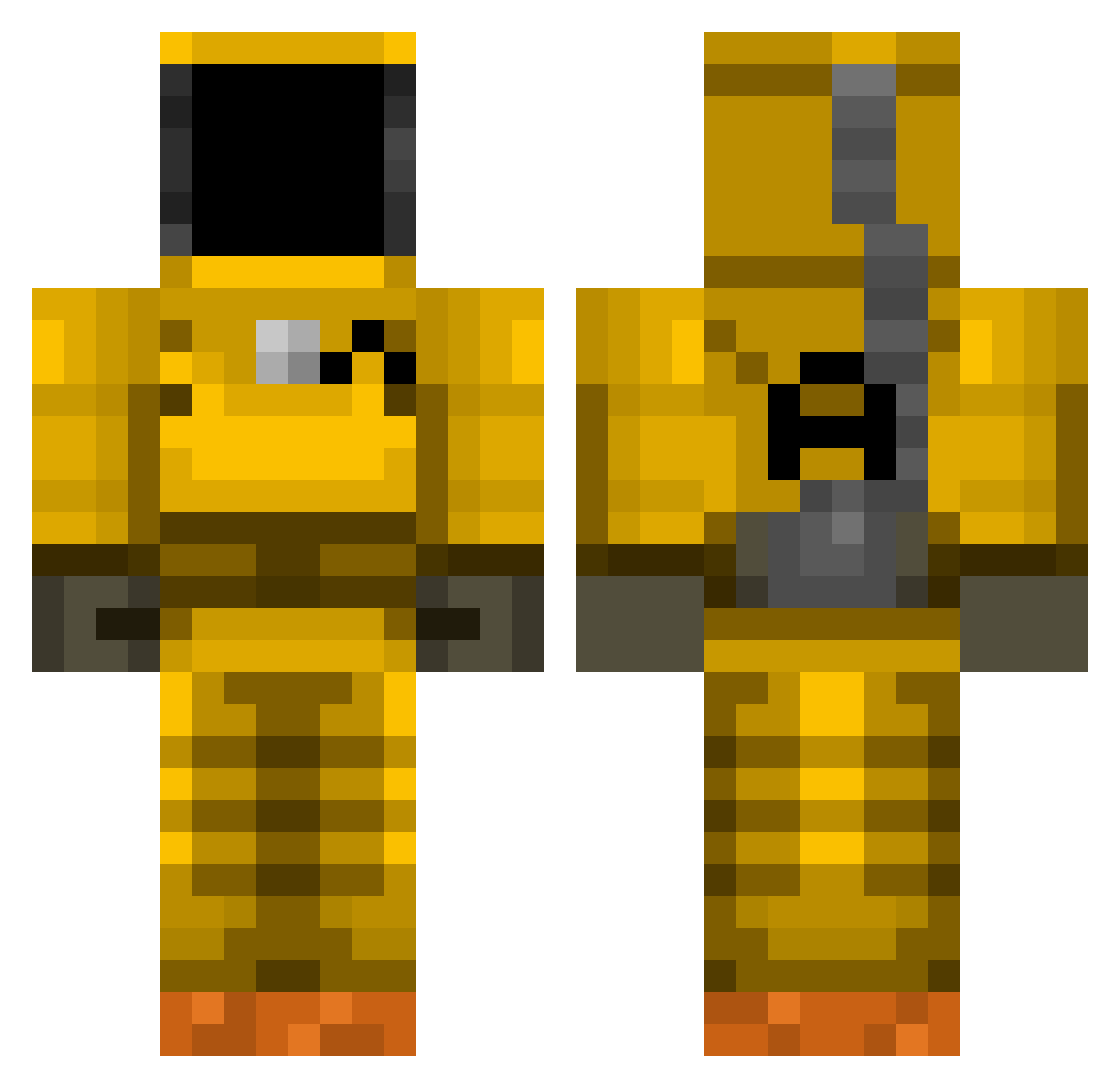 ColossalBoss Minecraft skin, front and back view