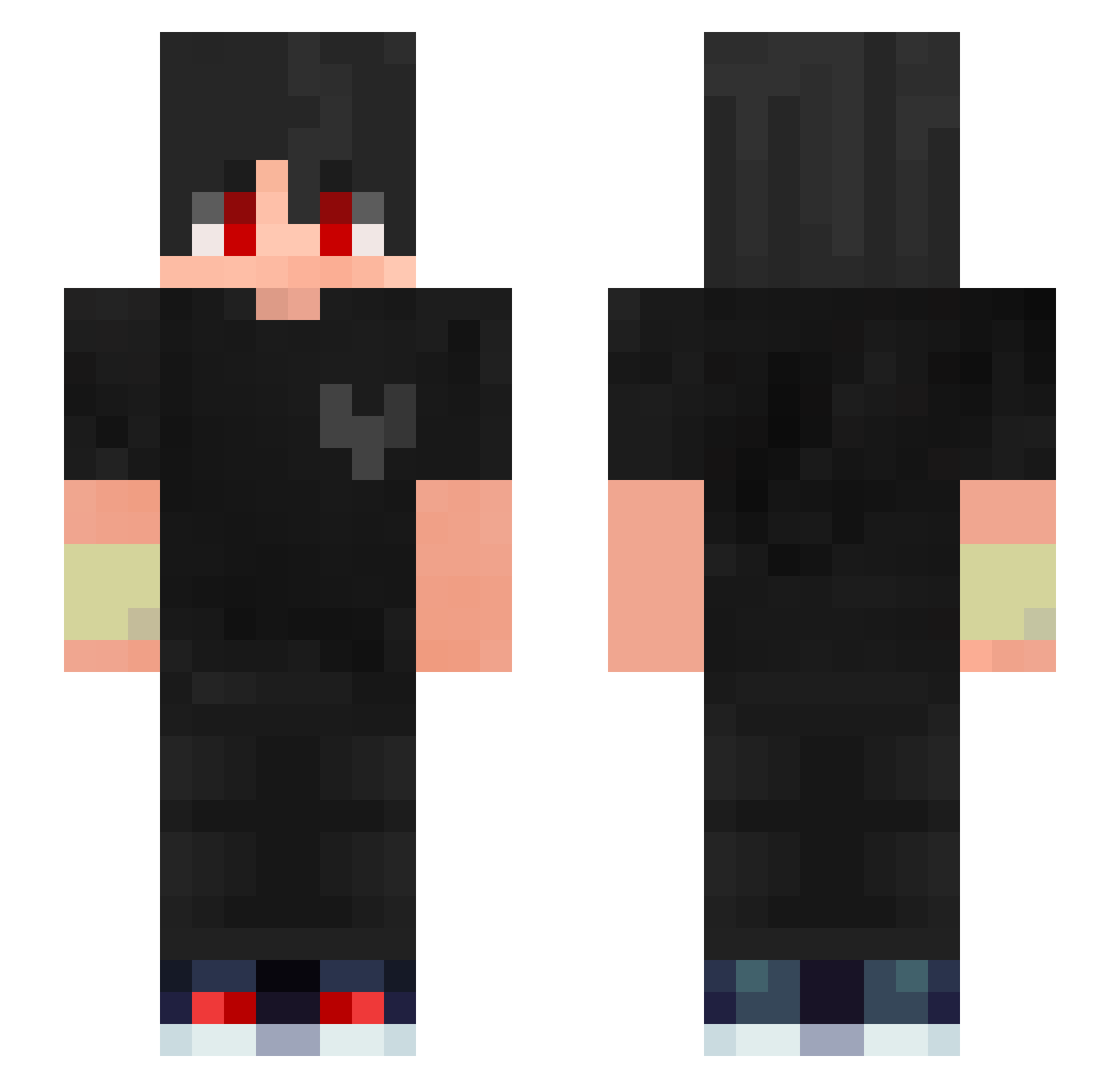 guizinnyx Minecraft skin, front and back view