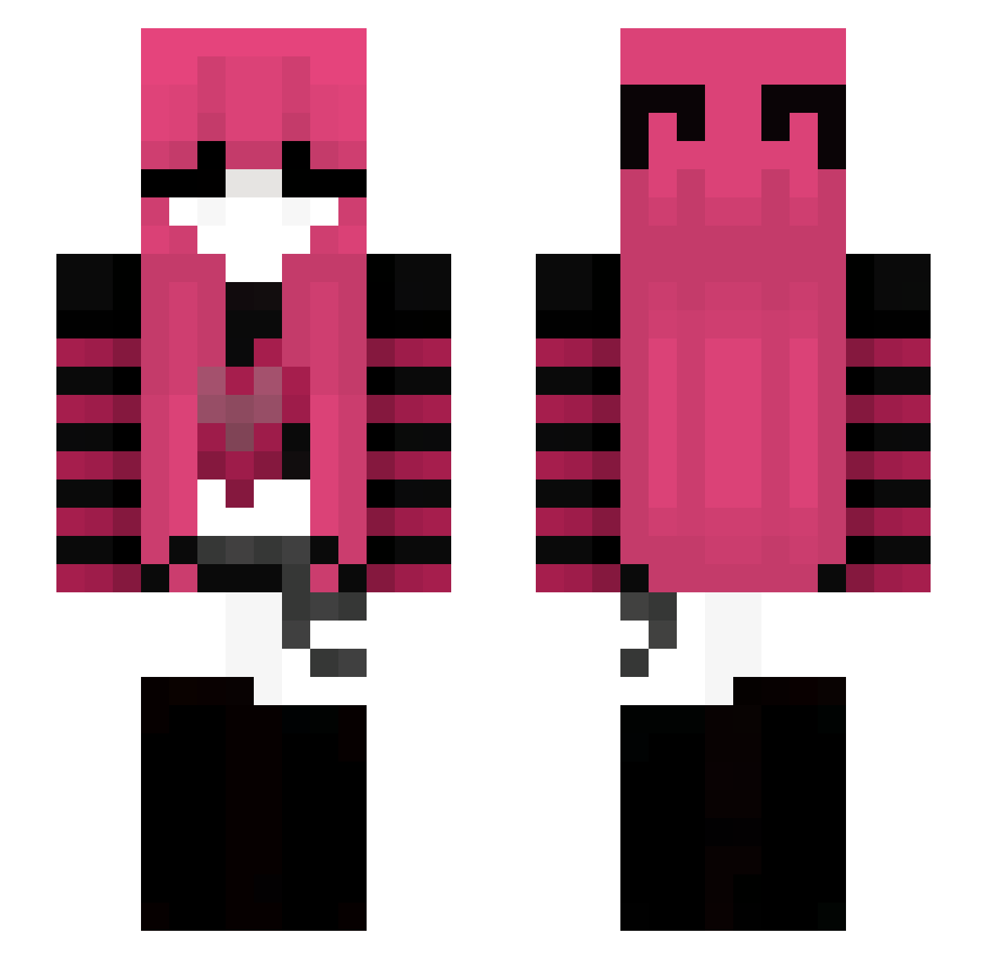 Abi_ww Minecraft skin, front and back view