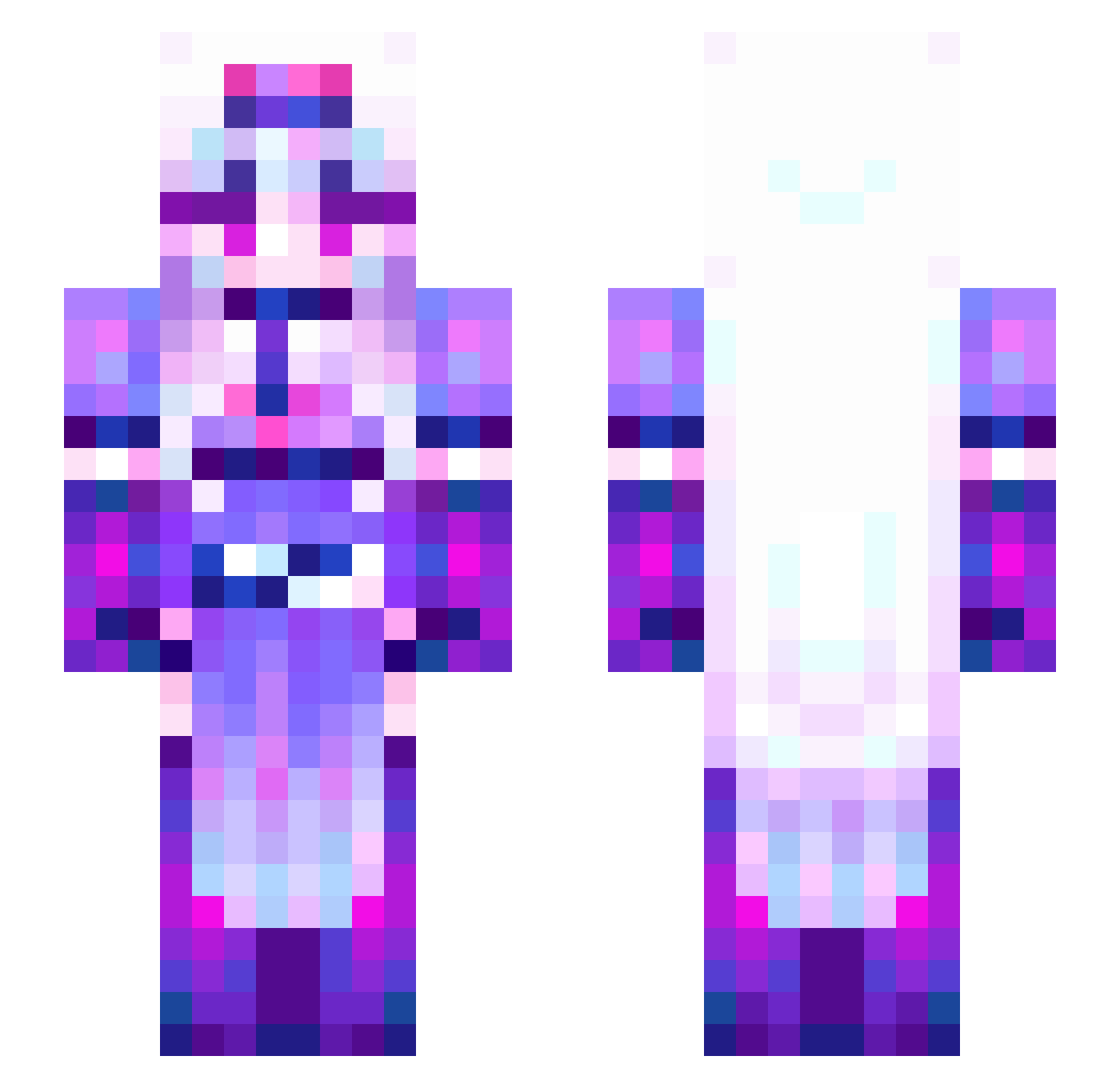 ThePentaking Minecraft skin, front and back view