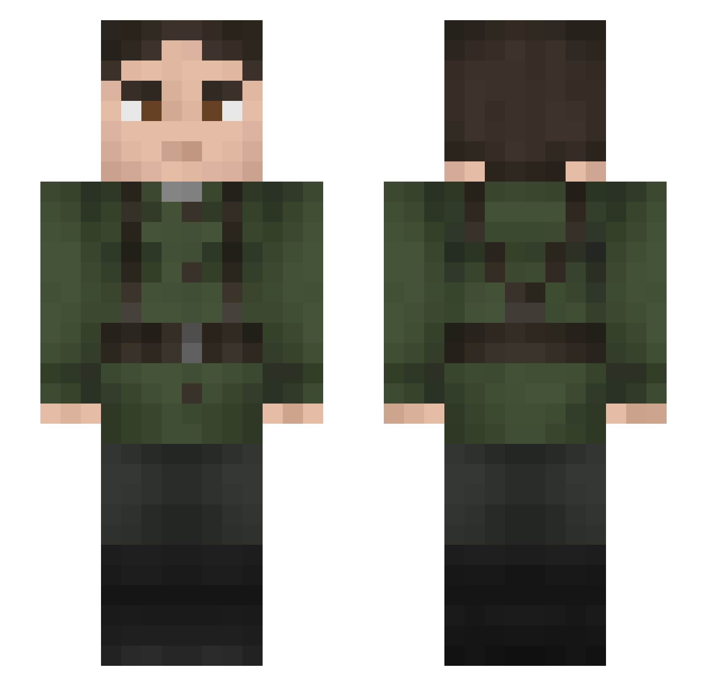 D3vthM3tVl Minecraft skin, front and back view