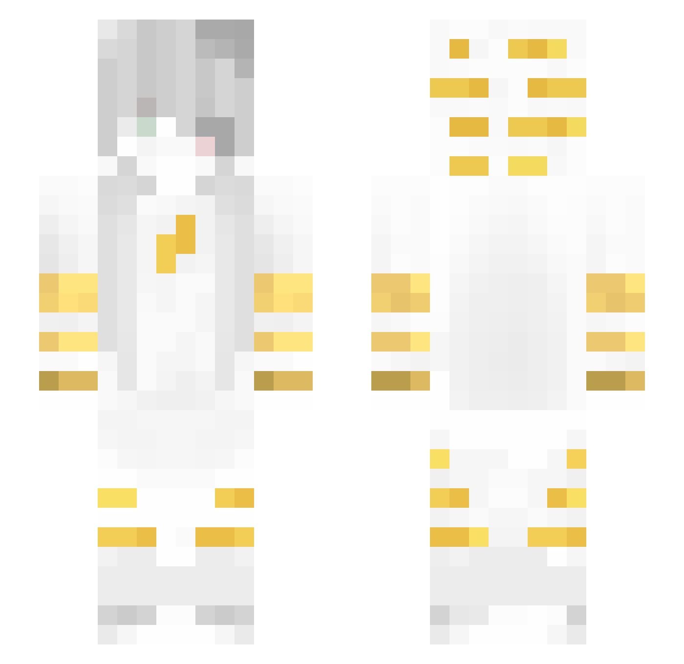 Bobbelmann Minecraft skin, front and back view