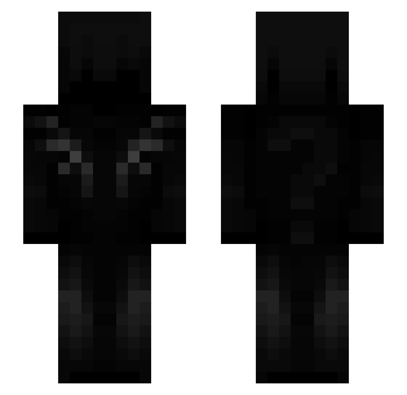 melatonul Minecraft skin, front and back view