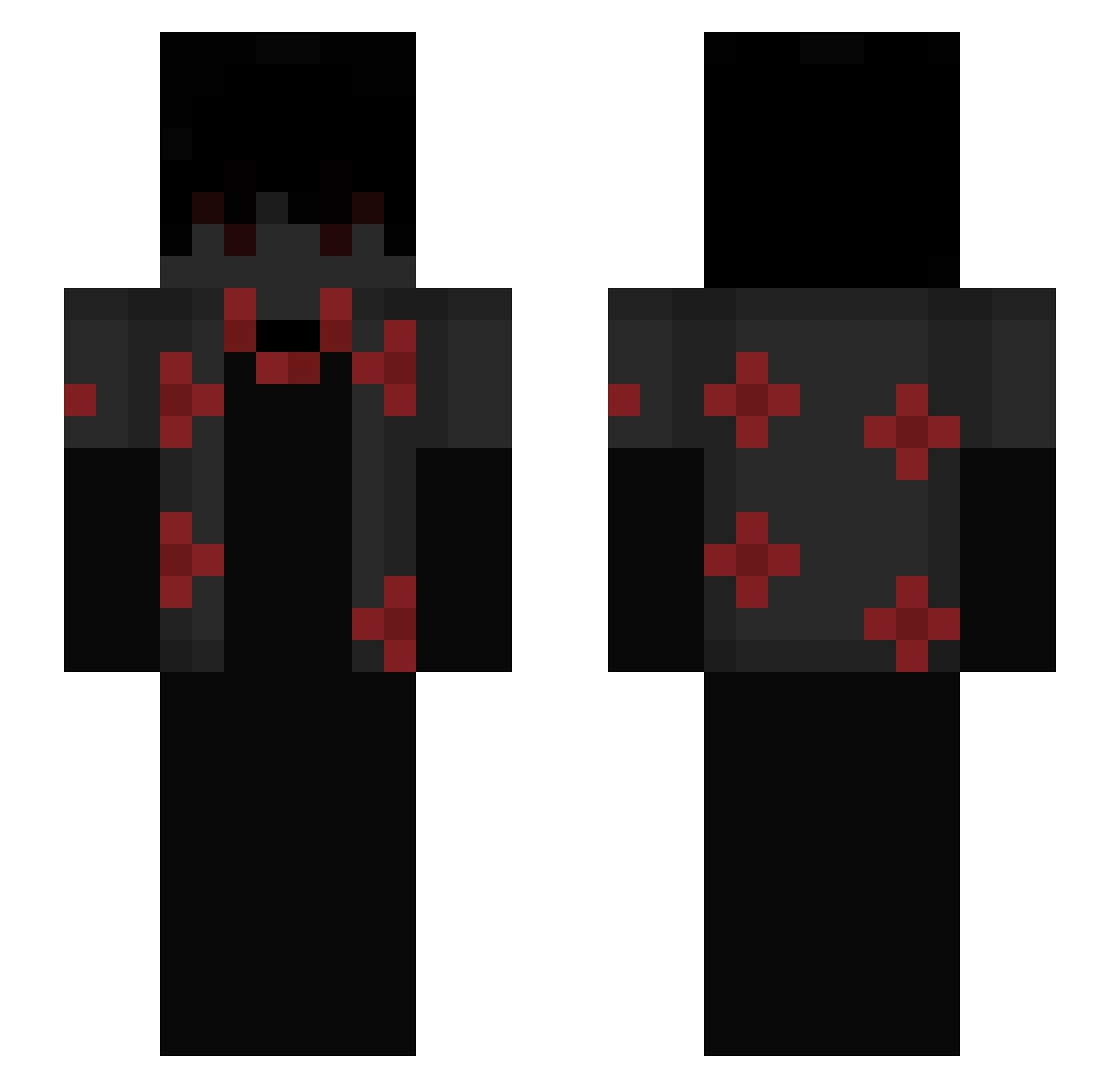 iPlayCTW Minecraft skin, front and back view