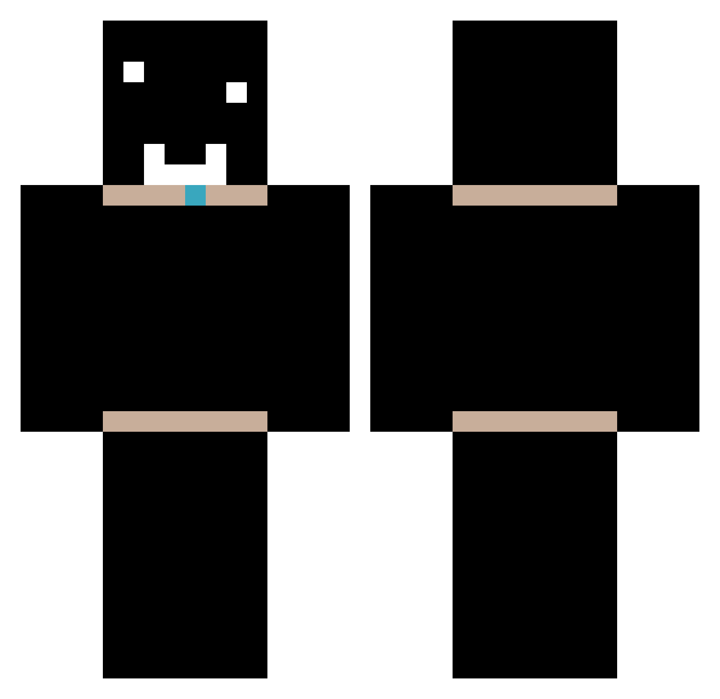 Noxennz Minecraft skin, front and back view