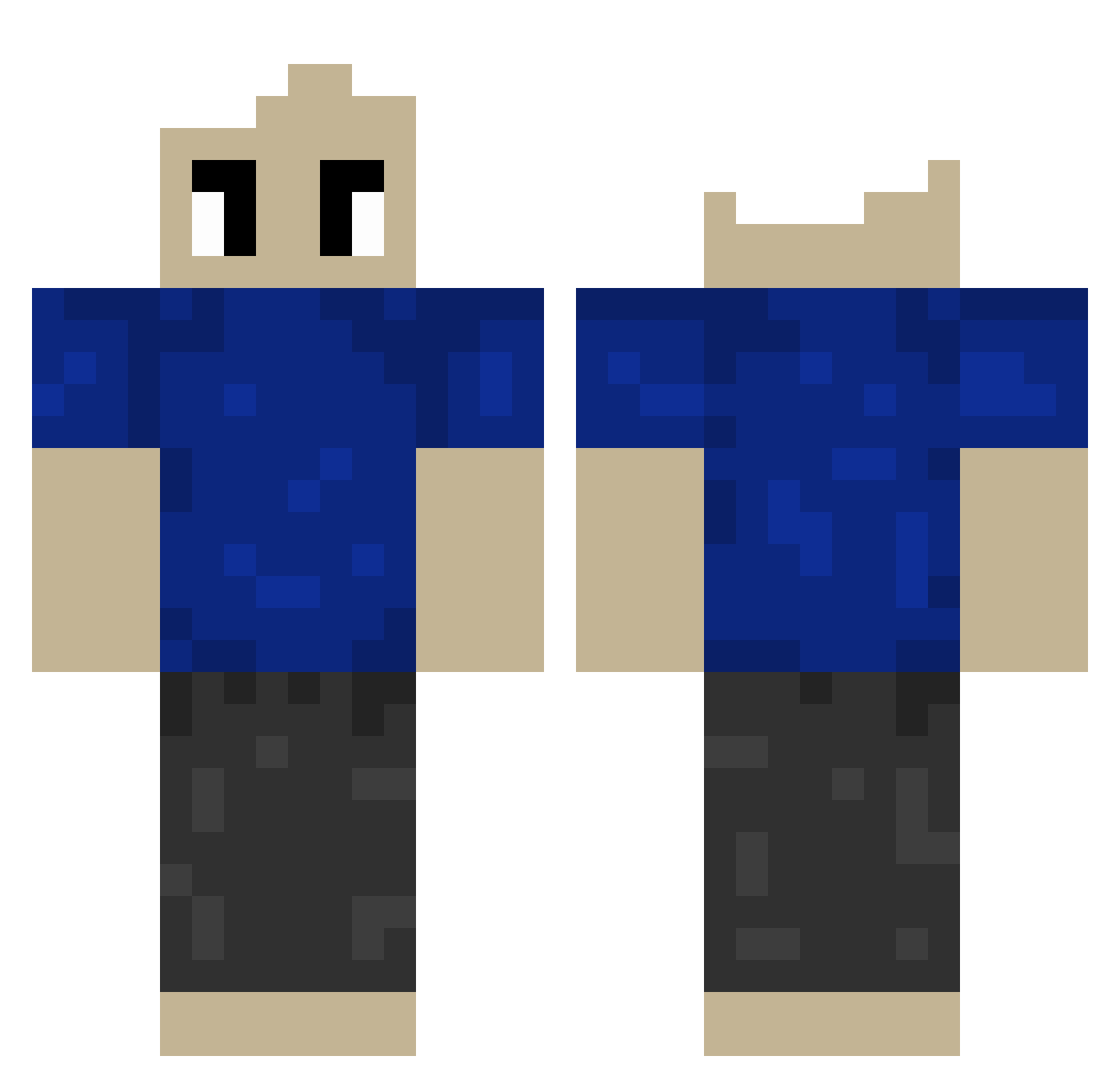 Sir_Benfro Minecraft skin, front and back view