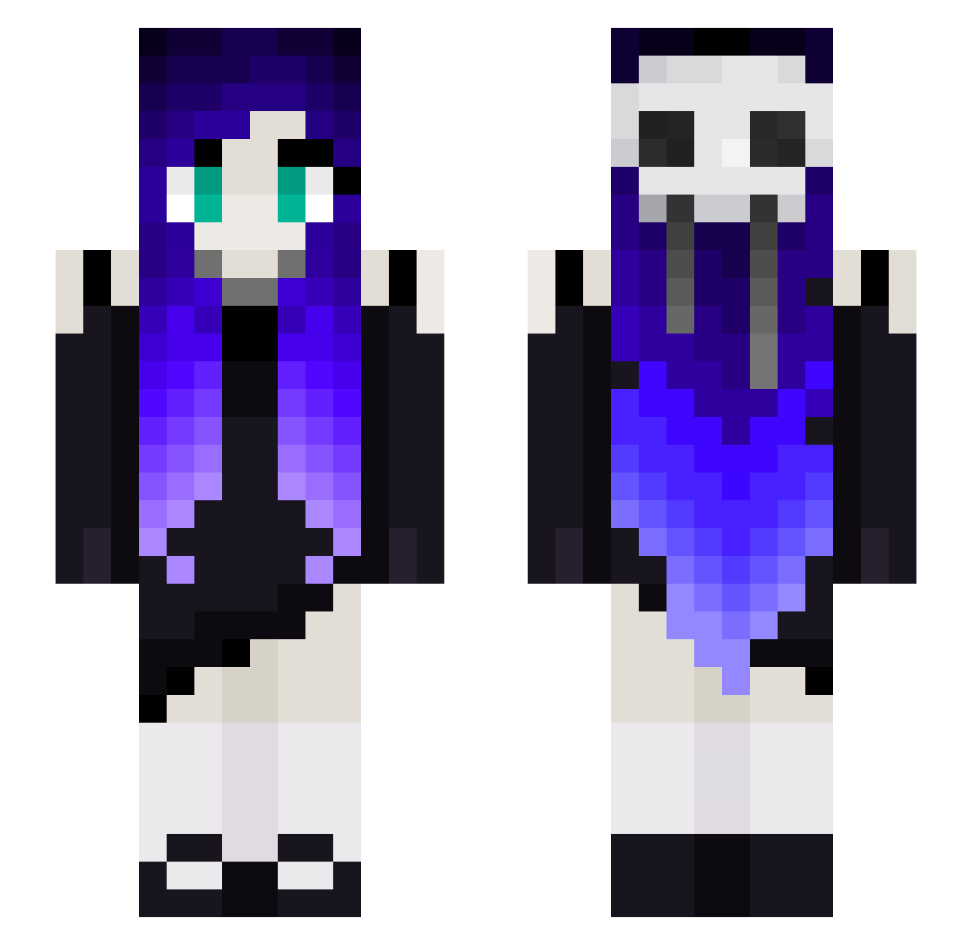 eletesoldier Minecraft skin, front and back view