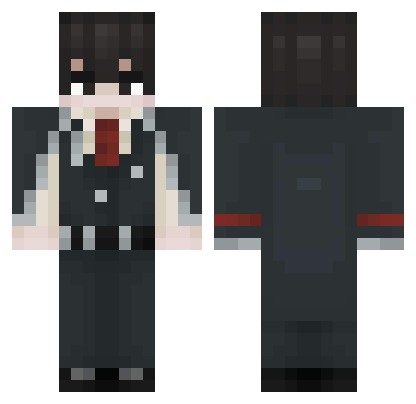 sangyen Minecraft skin, front and back view